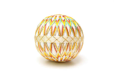 Traditional Japanese ball isolated on a white background.