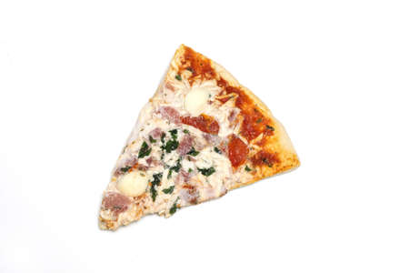 Frozen pizza isolated on a white background.
