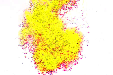 Various patterns created by dyes are dissolving in a water.の写真素材