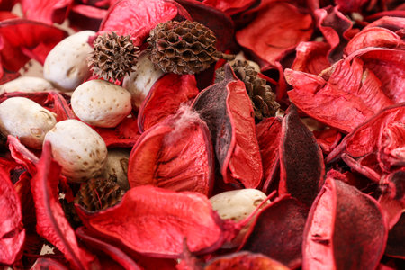 Potpourri filled in a whole screen.の写真素材