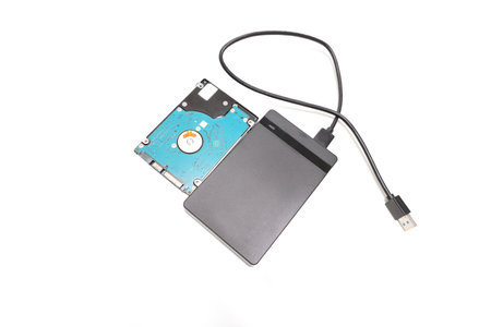 Internal 2.5-inch hard disk isolated on a white background.
