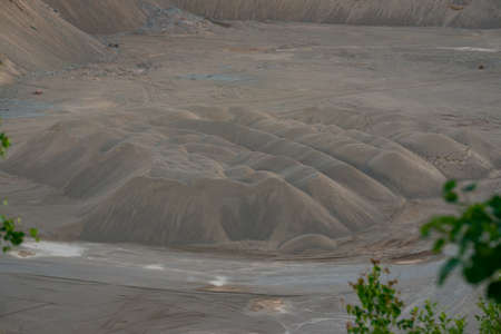Industrial sand quarry. Sand pit. Sand special for construction. Construction industry.の写真素材
