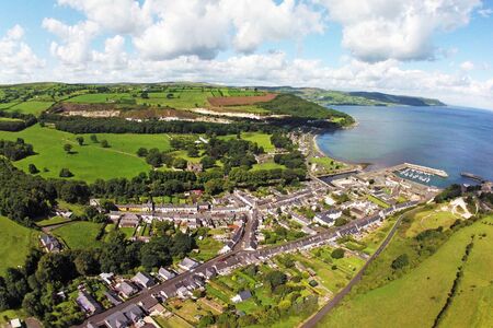 Glenarm Harbour Marina Co Antrim Northern Irelandの写真素材