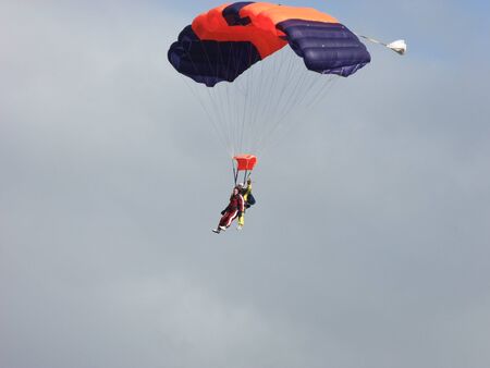 Tandem Skydive Northern Ireland with space for editors textの写真素材
