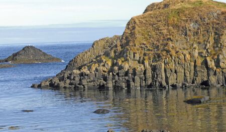 Ballintoy Harbour near Giants Causeway Co Antrim Northern Irelandの写真素材