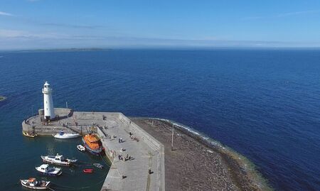 Donaghadee Lighthouse Co Down Northern Irelandの写真素材