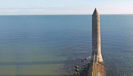 Chaine Memorial giants pencil tower at MV Princess Victoria Memorial Co Antrim Northern Irelandのeditorial素材