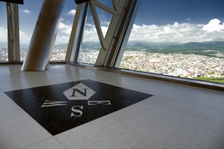 Early Afternoon Scene Goryokaku Observation Towerのeditorial素材