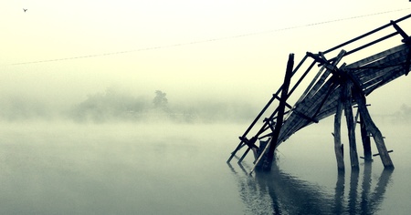 Broken wooden bridgeの素材