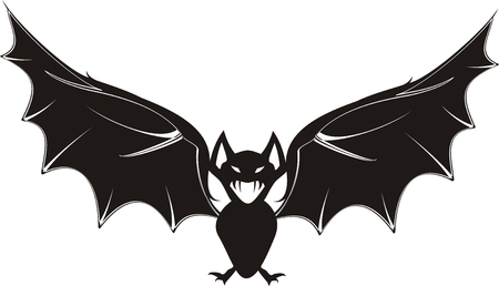 cartoon bat in vector formatのイラスト素材