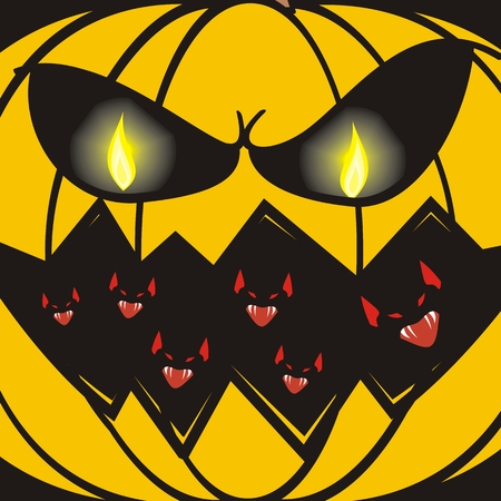 halloween backgroun in vector format のイラスト素材