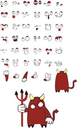 devil cartoon のイラスト素材