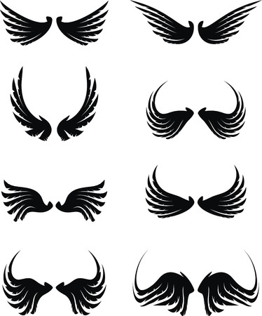 wings set packのイラスト素材