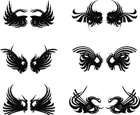 wings set packのイラスト素材