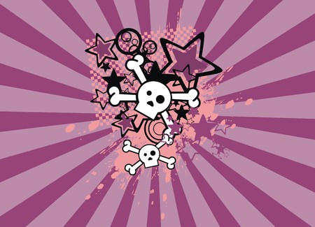 skull cartoonのイラスト素材