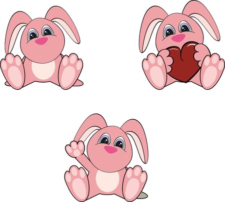 bunny baby cartoon のイラスト素材