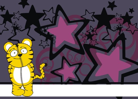 tiger cartoon wallpaper  のイラスト素材