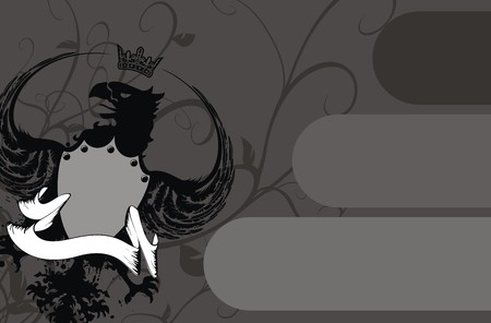 heraldic eagle background のイラスト素材