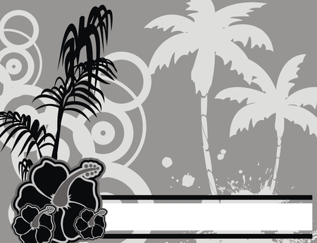 tropical flower background in vector format very easy to editのイラスト素材