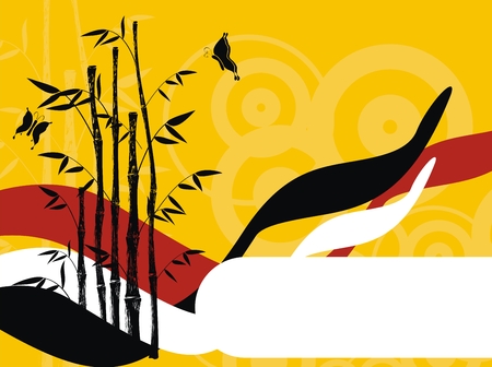 bamboo background のイラスト素材