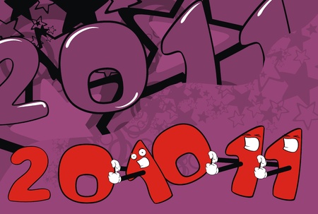 new year cartoon background
