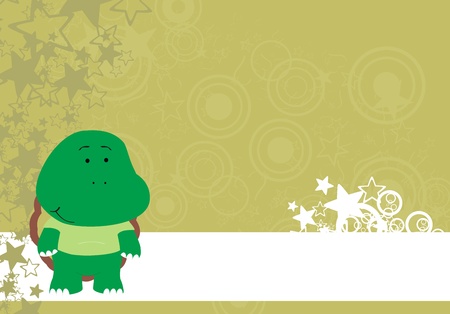 turtle cartoon copyspaceのイラスト素材