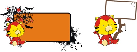 tiger  demon cartoon のイラスト素材