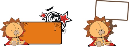 lion  bat cartoon  のイラスト素材