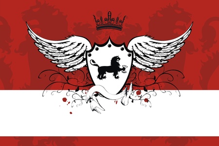 heraldic gryphon coat of arms background のイラスト素材