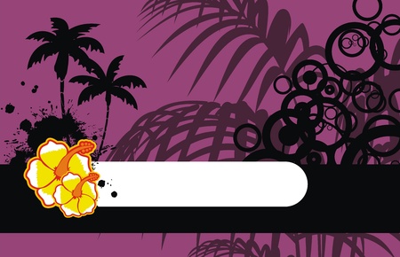 tropical flower background のイラスト素材