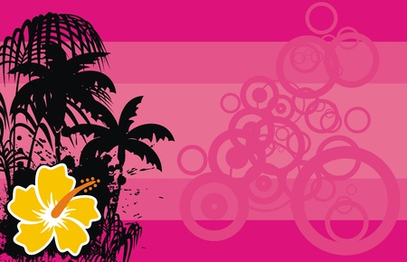 tropical flower background のイラスト素材