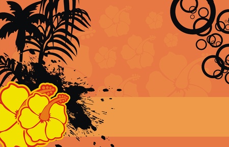 tropical flower background のイラスト素材