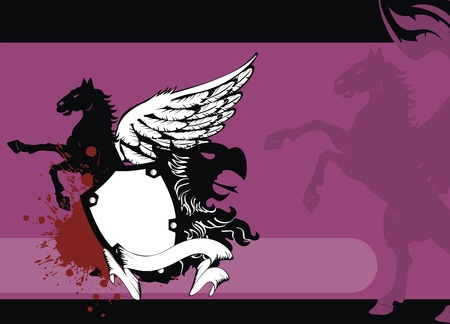 heraldic eagle backgroundのイラスト素材