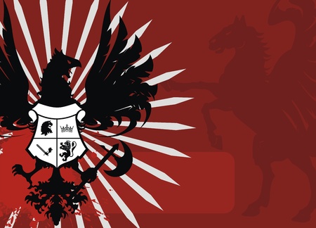 heraldic eagle background のイラスト素材