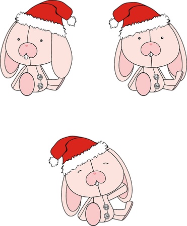 bunny  cartoon xmas のイラスト素材