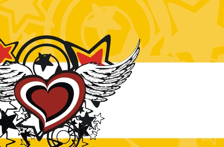 winged heart backgroundのイラスト素材