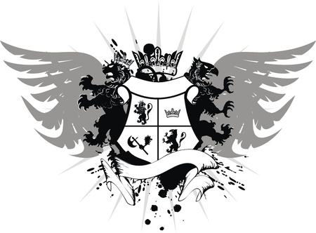 heraldic coat of arms のイラスト素材