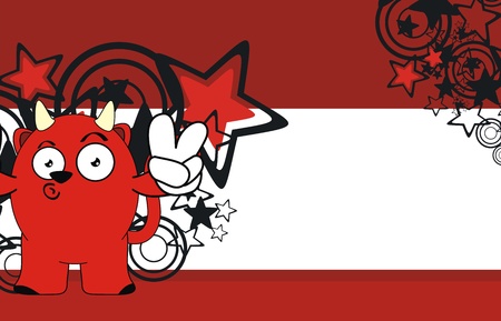 devil cartoon wallpaperのイラスト素材