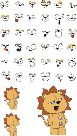lion plush cartoon のイラスト素材