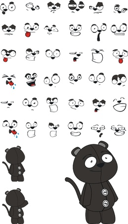 panther plush cartoon のイラスト素材