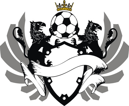 heraldic soccer coat of arms in format very easy to edit3のイラスト素材