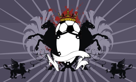 heraldic soccer coat of arms background のイラスト素材