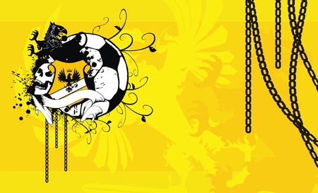 heraldic soccer coat of arms background のイラスト素材