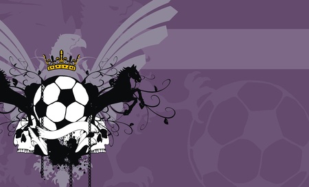 heraldic soccer coat of arms background のイラスト素材