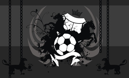 heraldic soccer coat of arms backgroundのイラスト素材