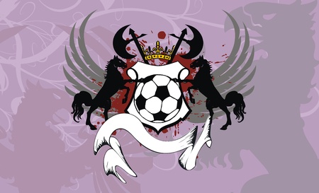 heraldic soccer coat of arms background のイラスト素材