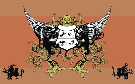 heraldic ornament  backgroundのイラスト素材