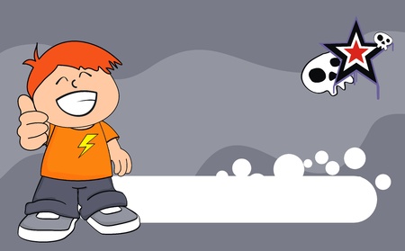 kid cartoon background in vector formatのイラスト素材