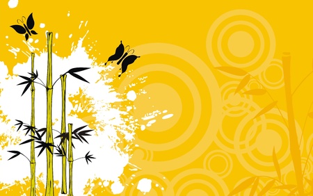 bamboo backgroundのイラスト素材