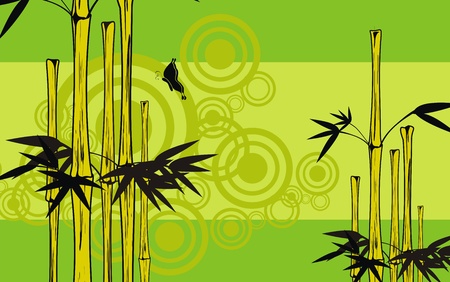 bamboo backgroundのイラスト素材